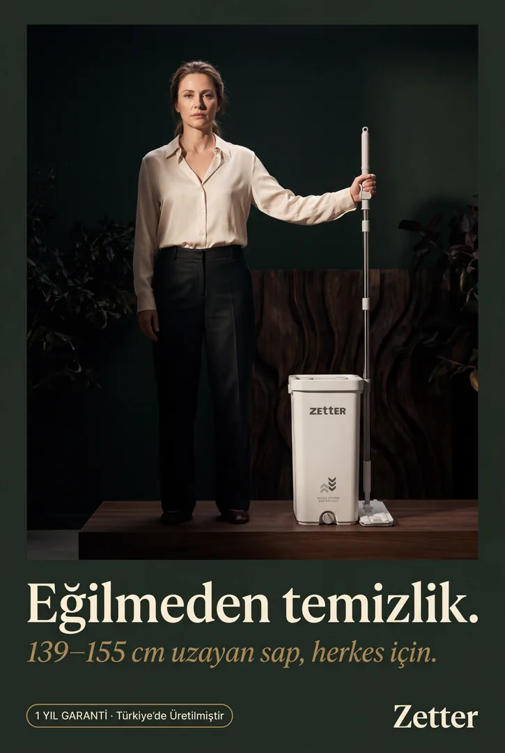 139–155 cm uzayan sap — eğilmeden temizlik