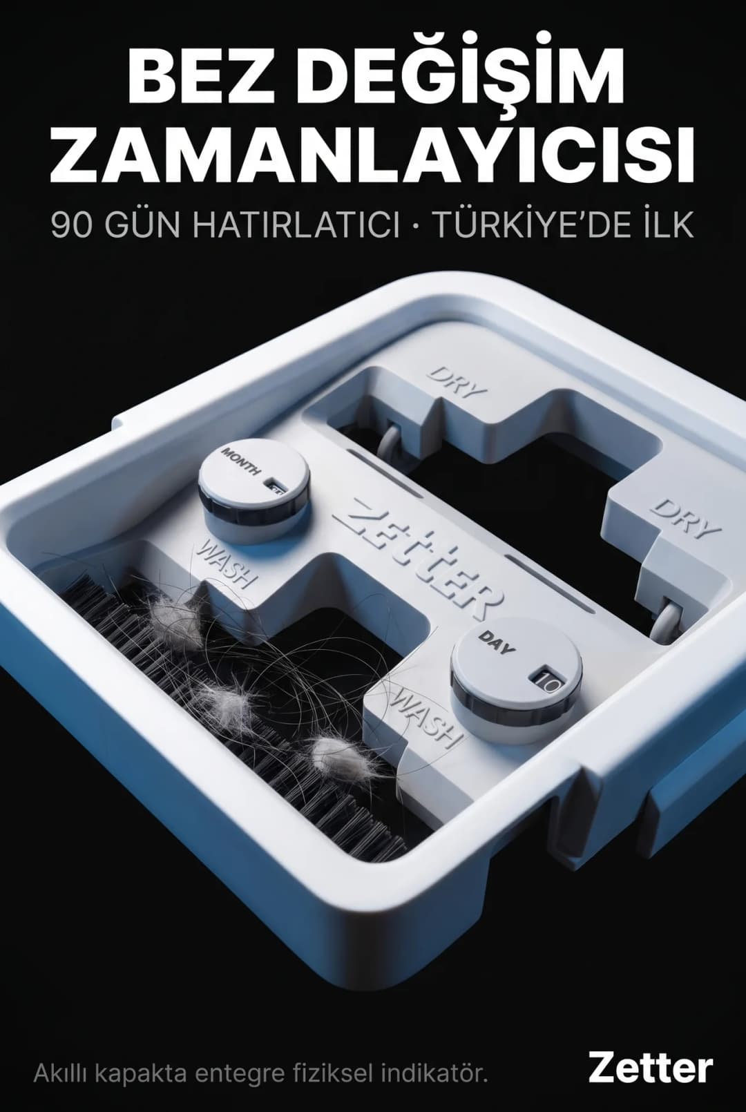 Bez değişim zamanlayıcısı — kapağa entegre