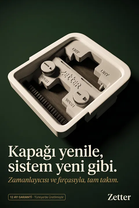 Mop Kovası Yedek Kapak Fırçalı ve Zamanlayıcılı